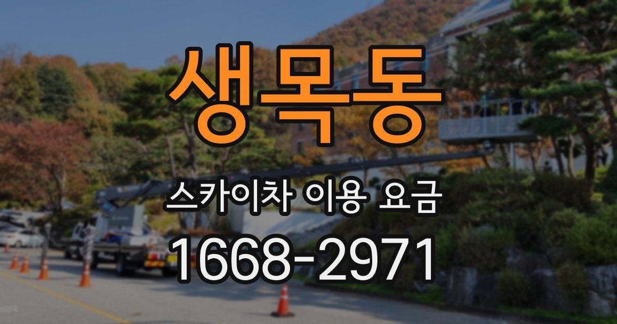 생목동 스카이차 이용 요금