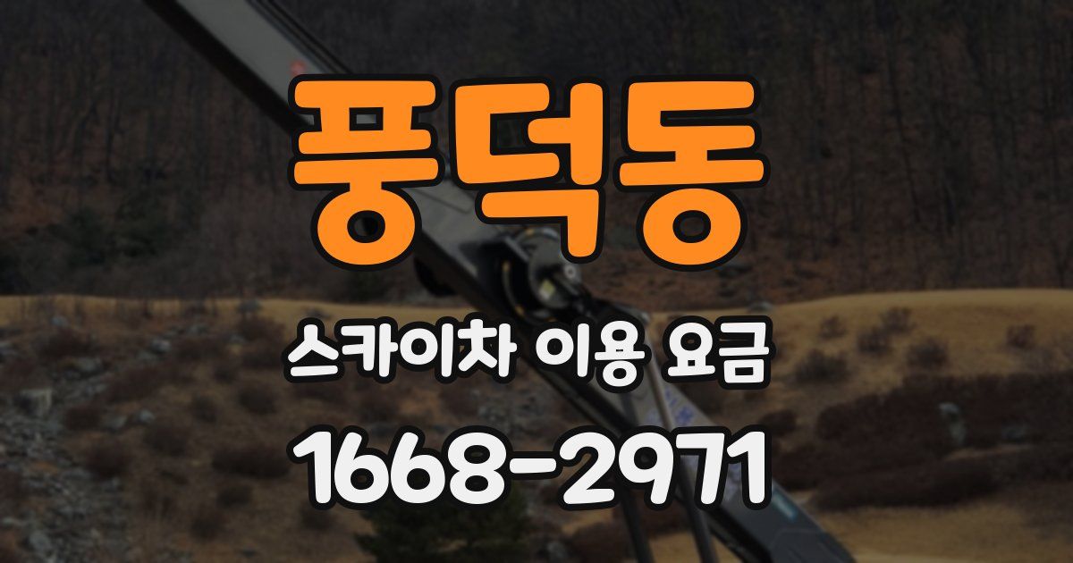 풍덕동 스카이차 이용 요금