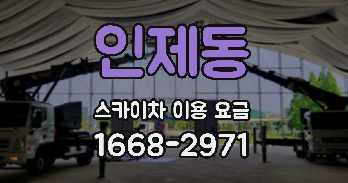 인제동 스카이차 이용 요금