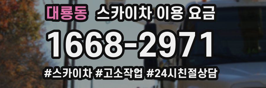 대룡동 스카이차 이용 요금