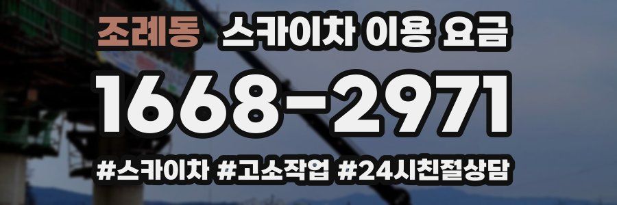 조례동 스카이차 이용 요금