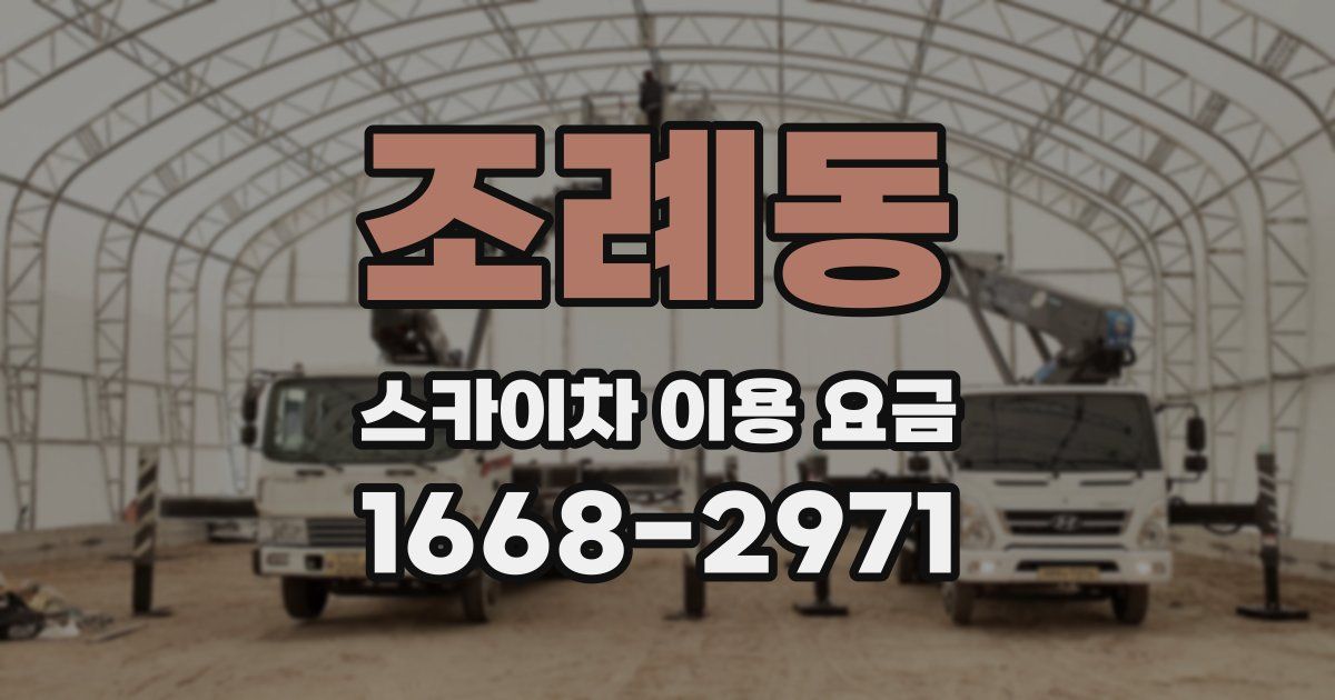 조례동 스카이차 이용 요금