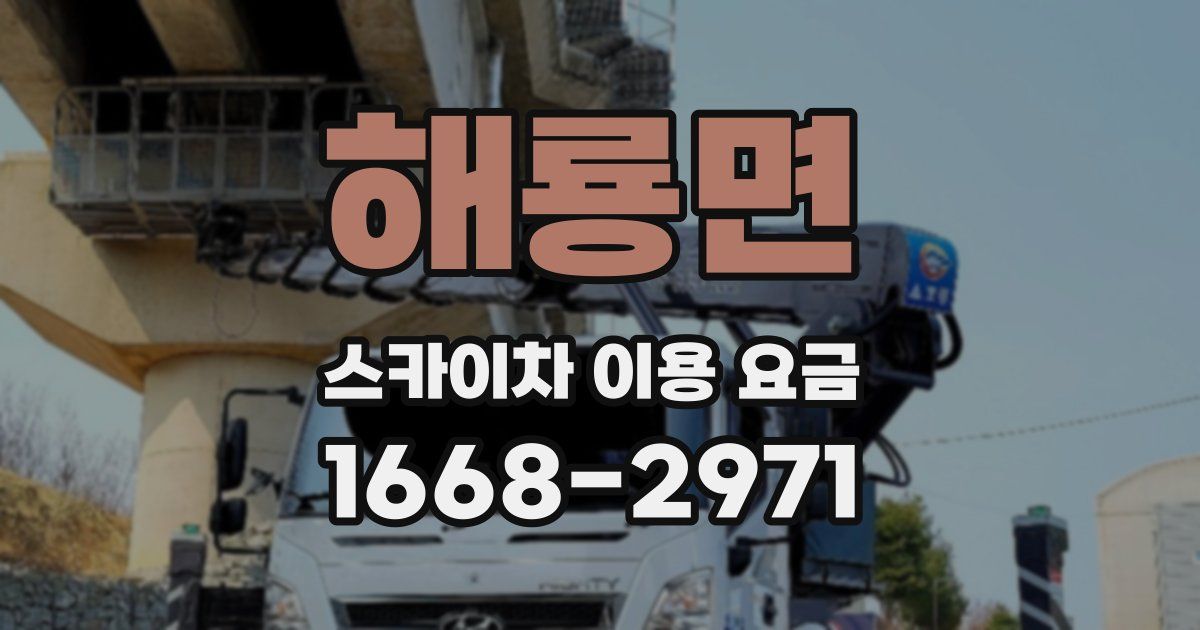 해룡면 스카이차 이용 요금