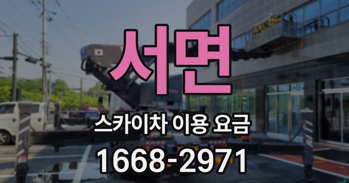 서면 스카이차 이용 요금