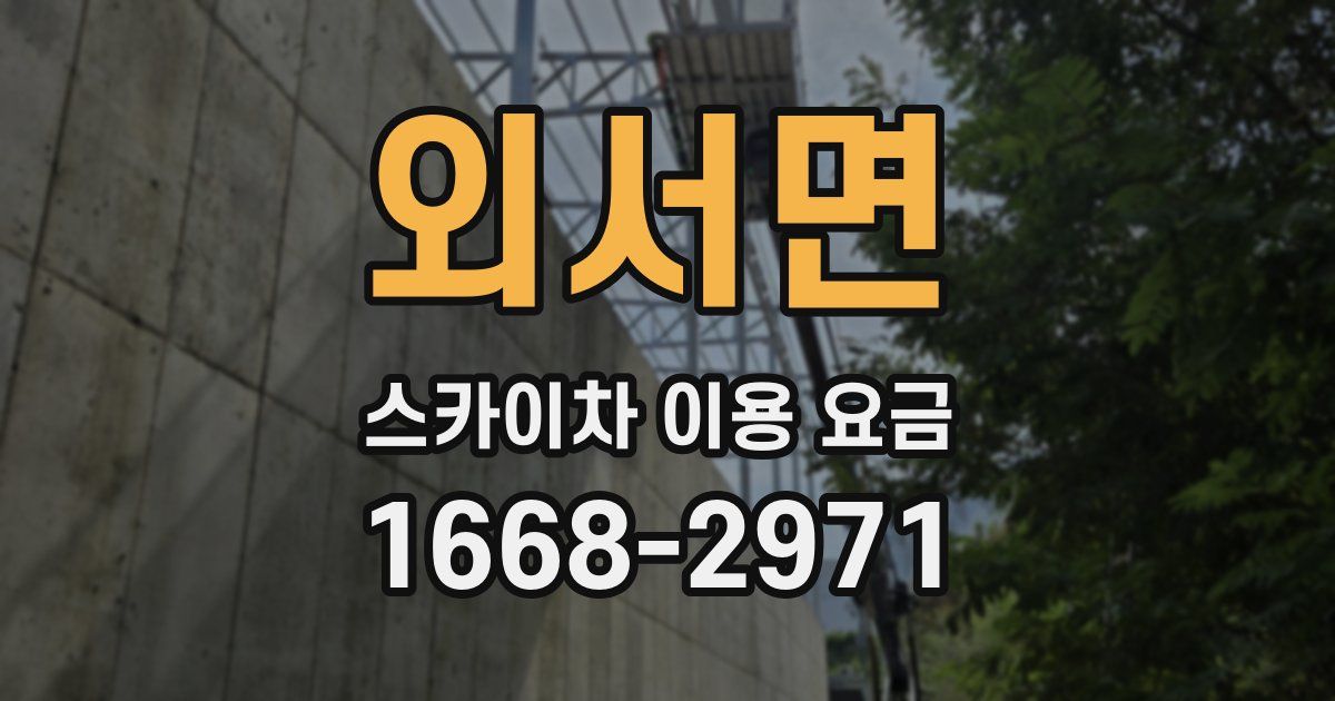 외서면 스카이차 이용 요금