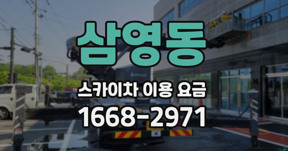 삼영동 스카이차 이용 요금