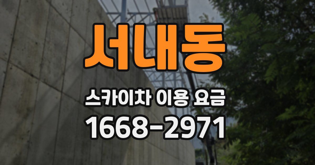 서내동 스카이차 이용 요금