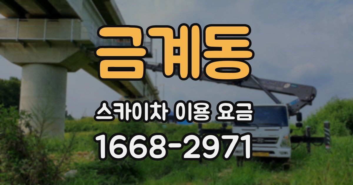 금계동 스카이차 이용 요금
