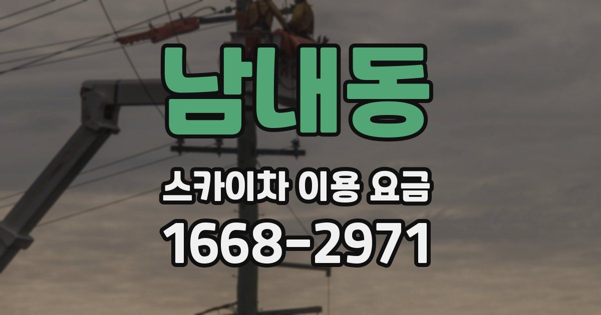 남내동 스카이차 이용 요금