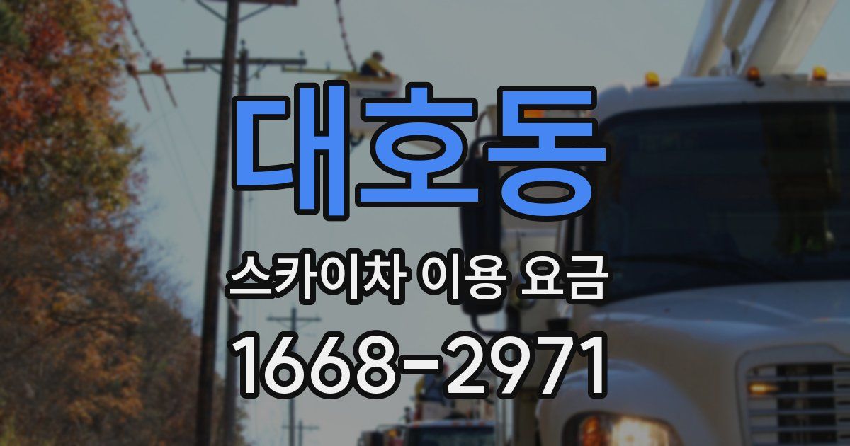 대호동 스카이차 이용 요금