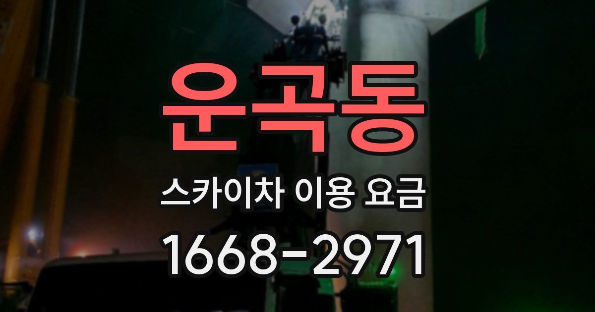 운곡동 스카이차 이용 요금