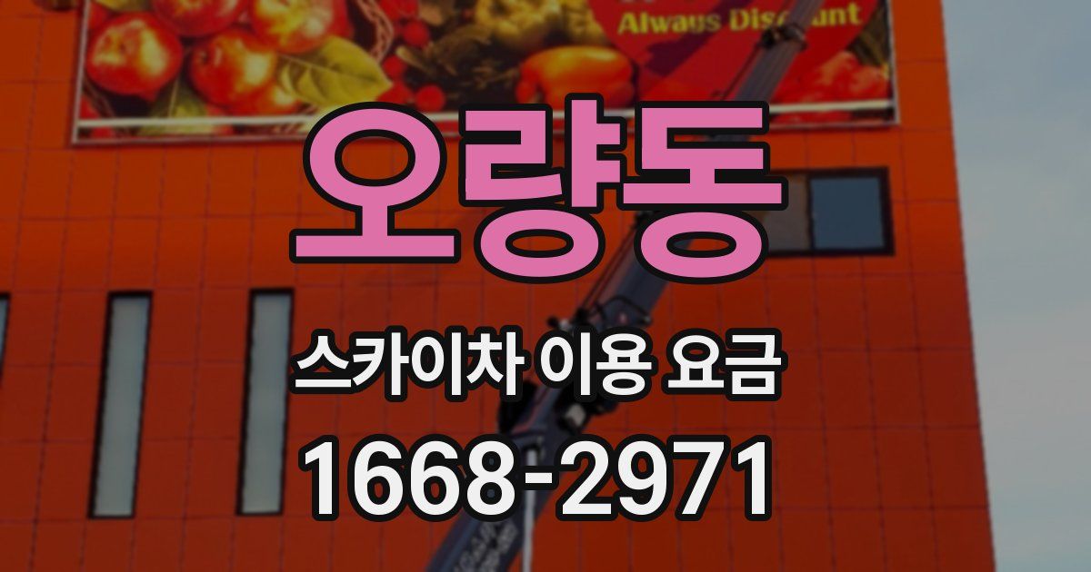 오량동 스카이차 이용 요금