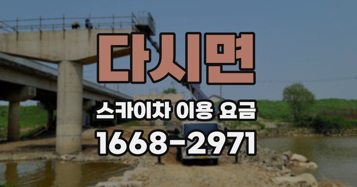 다시면 스카이차 이용 요금