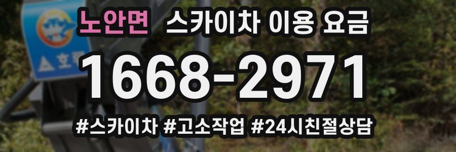 노안면 스카이차 이용 요금