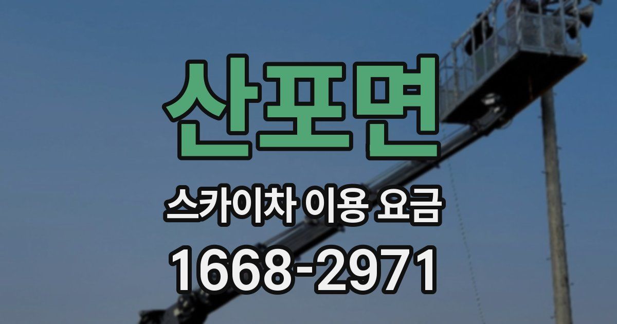 산포면 스카이차 이용 요금