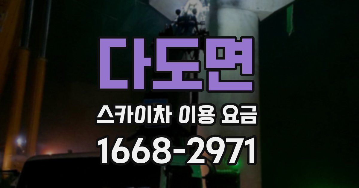 다도면 스카이차 이용 요금