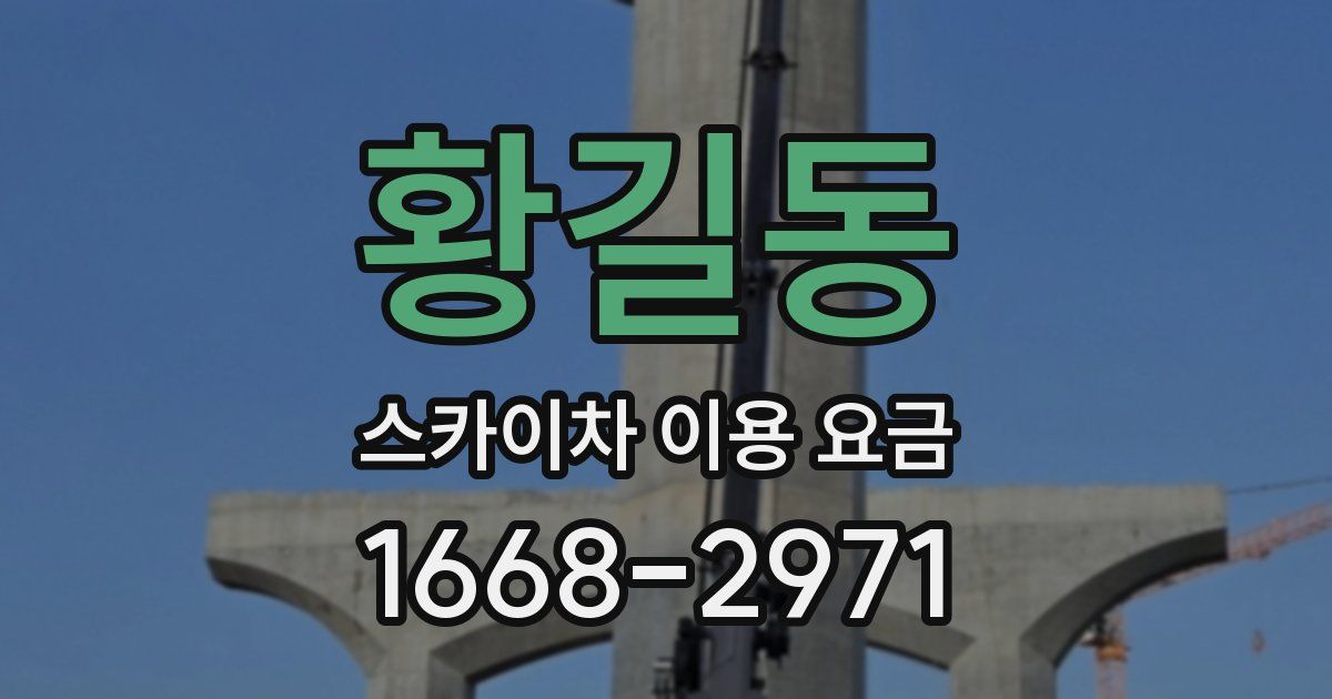 황길동 스카이차 이용 요금