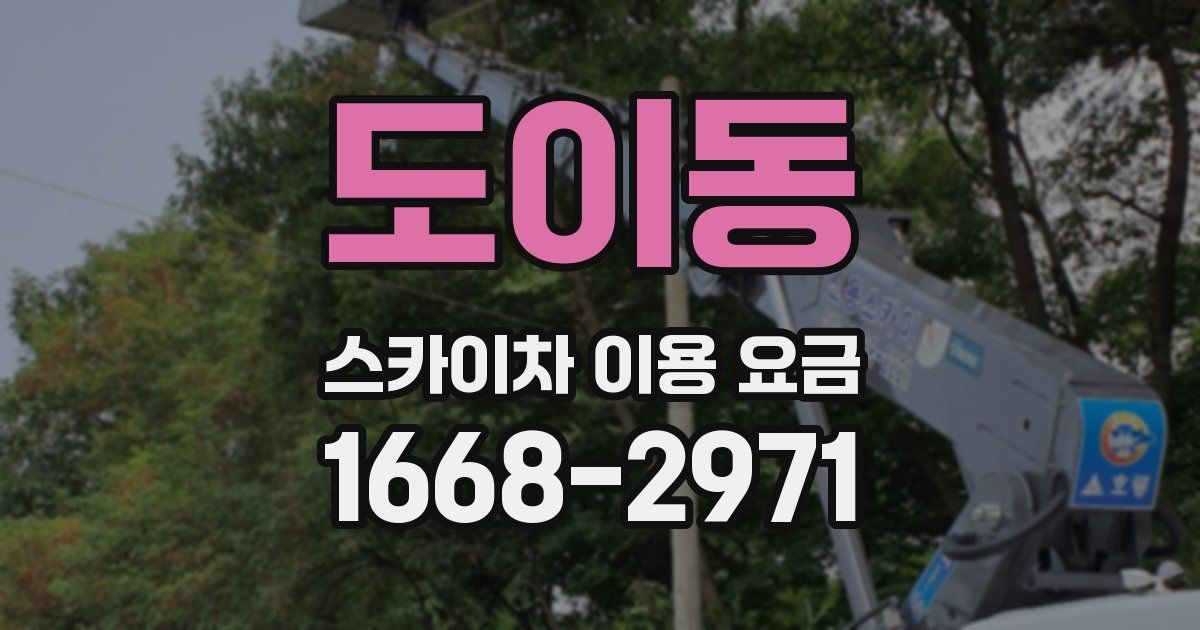 도이동 스카이차 이용 요금