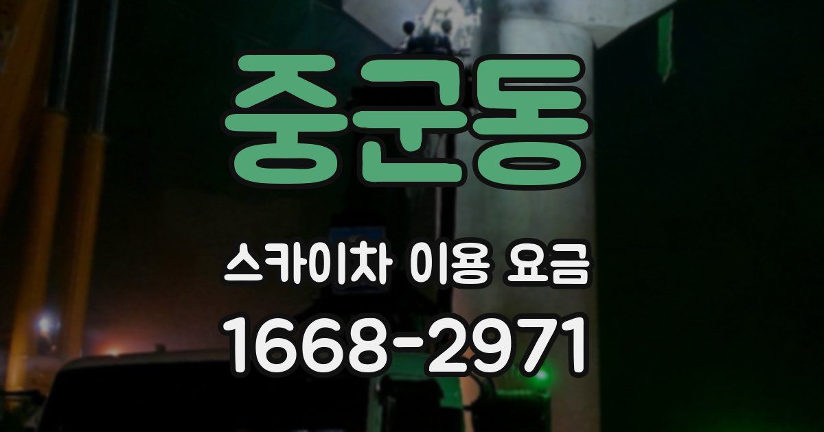 중군동 스카이차 이용 요금
