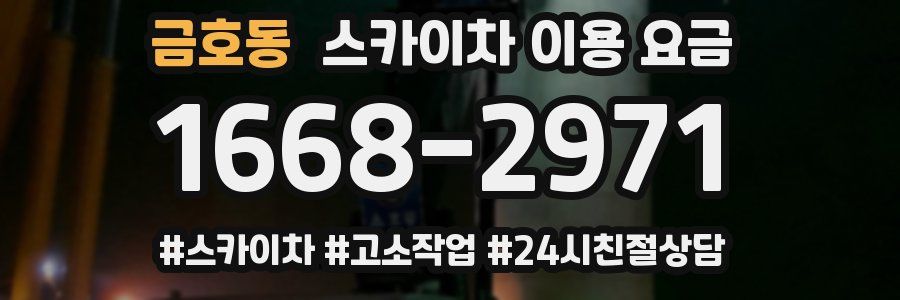 금호동 스카이차 이용 요금