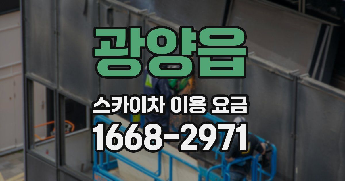 광양읍 스카이차 이용 요금