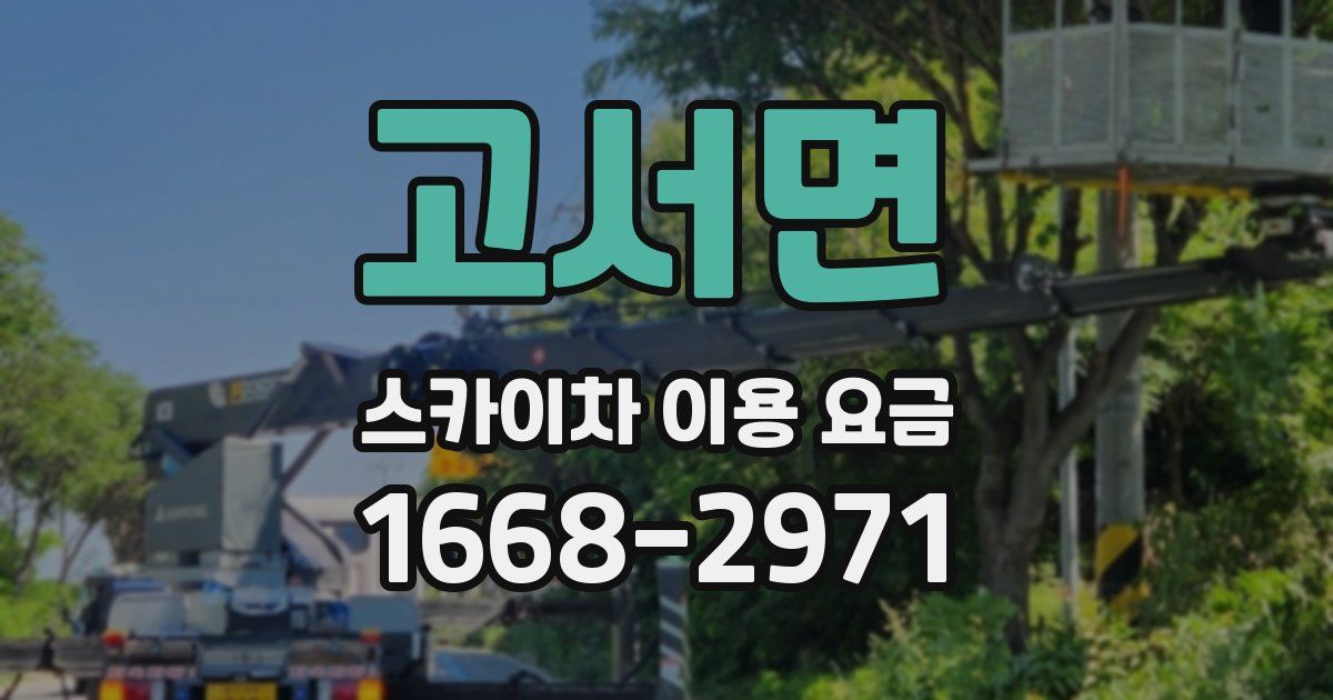 고서면 스카이차 이용 요금
