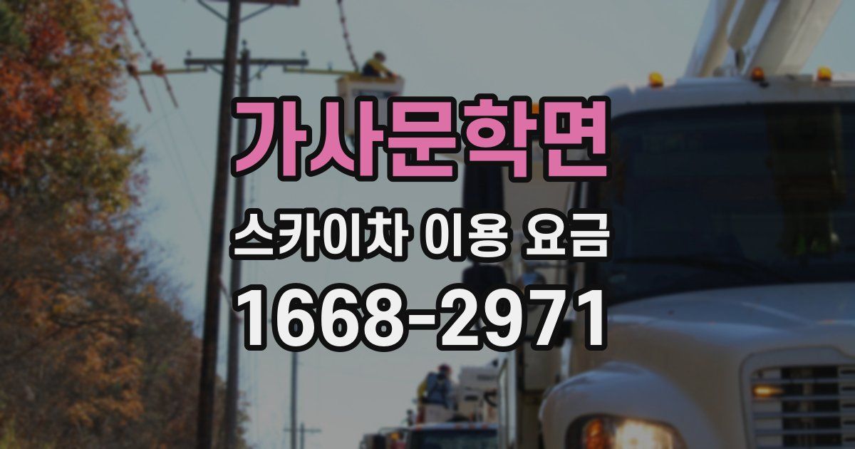 가사문학면 스카이차 이용 요금