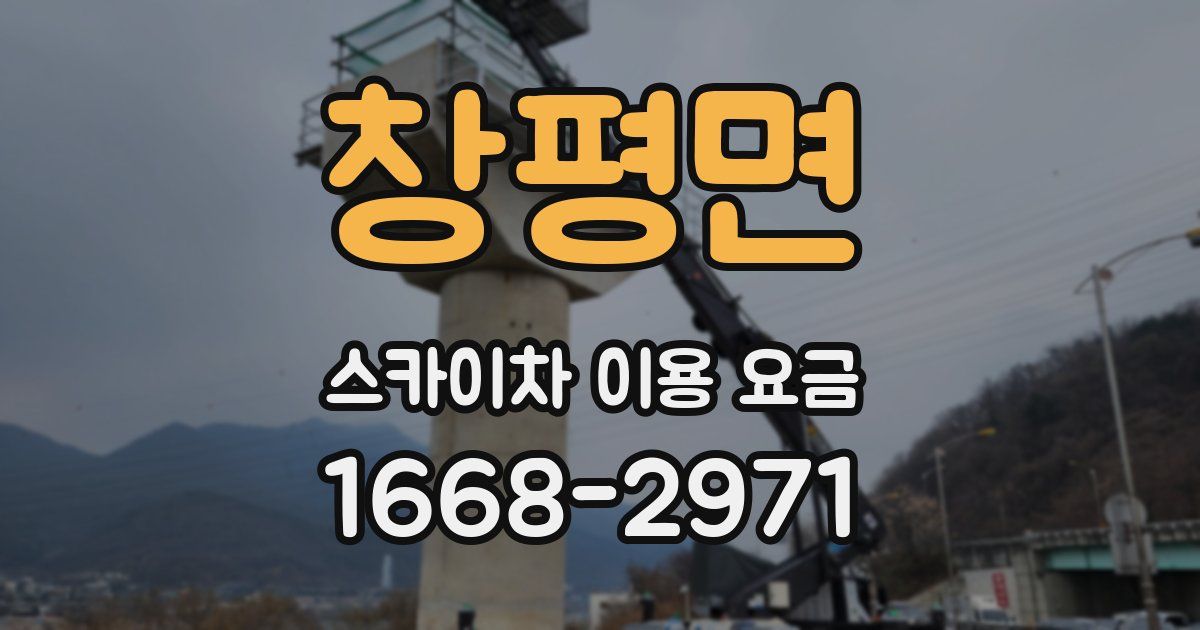 창평면 스카이차 이용 요금