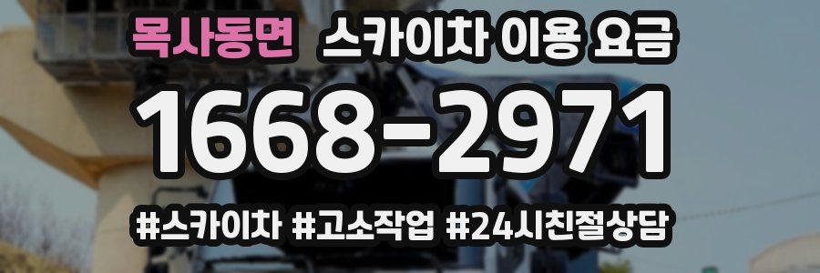 목사동면 스카이차 이용 요금