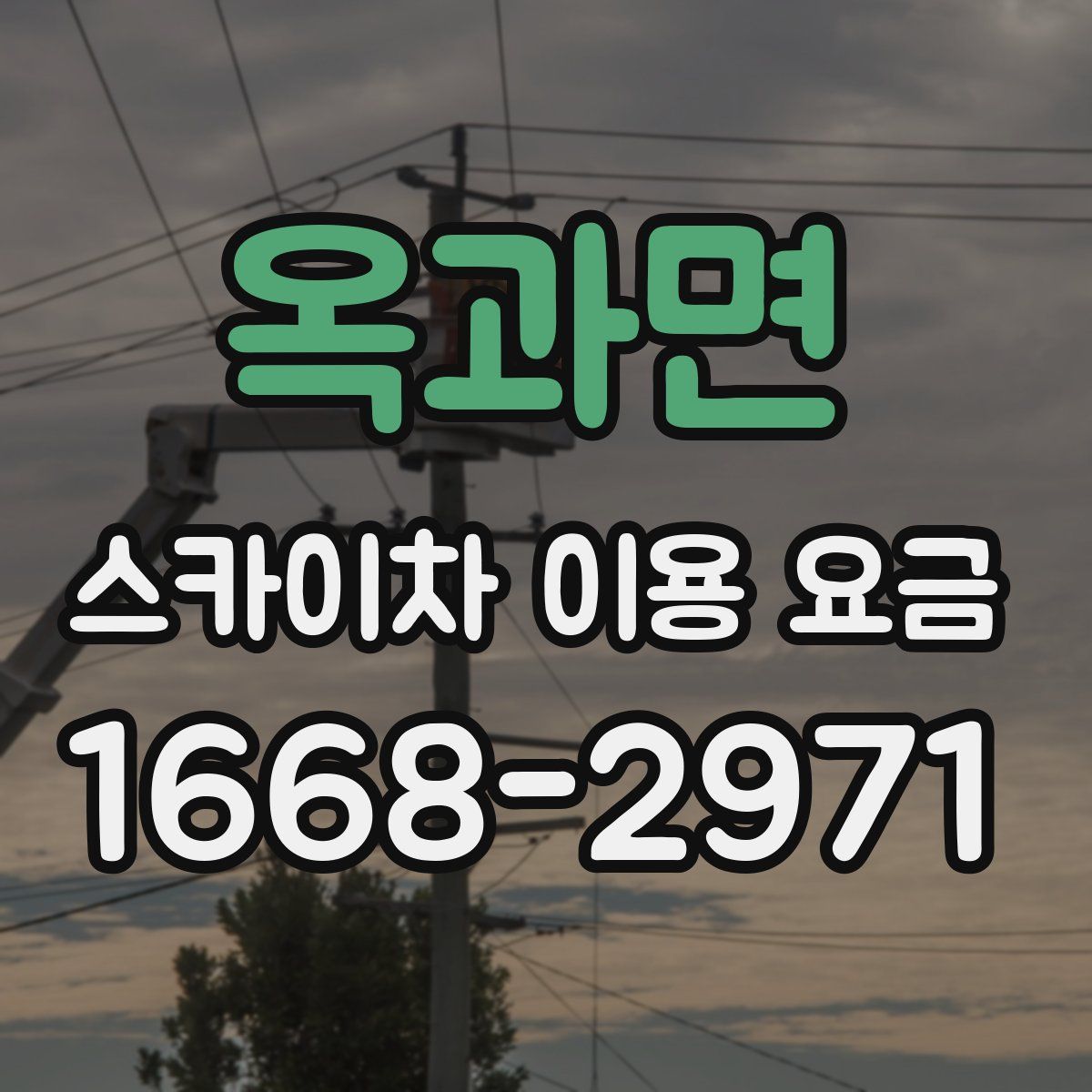 옥과면 스카이차 이용 요금
