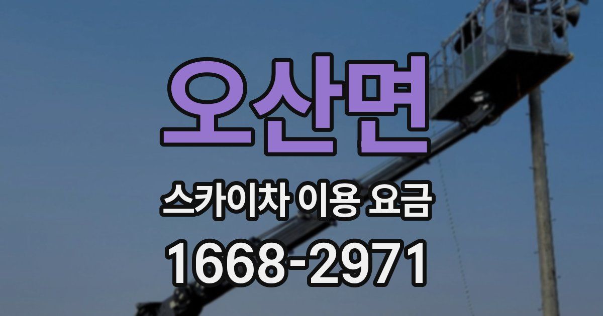 오산면 스카이차 이용 요금