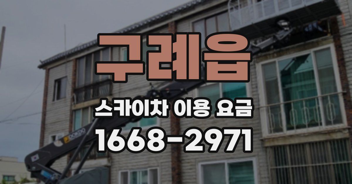 구례읍 스카이차 이용 요금