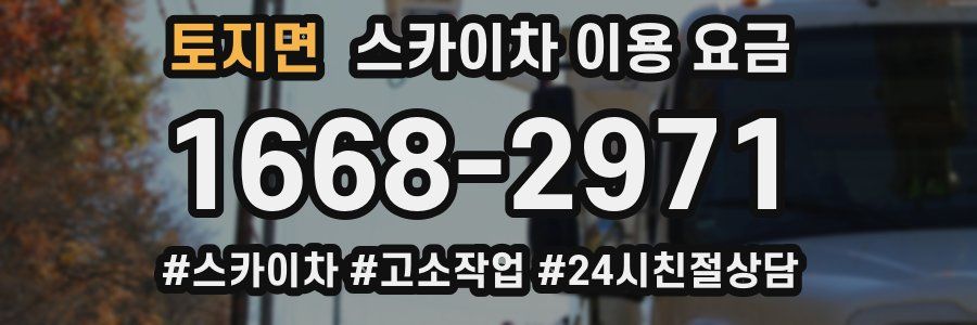 토지면 스카이차 이용 요금