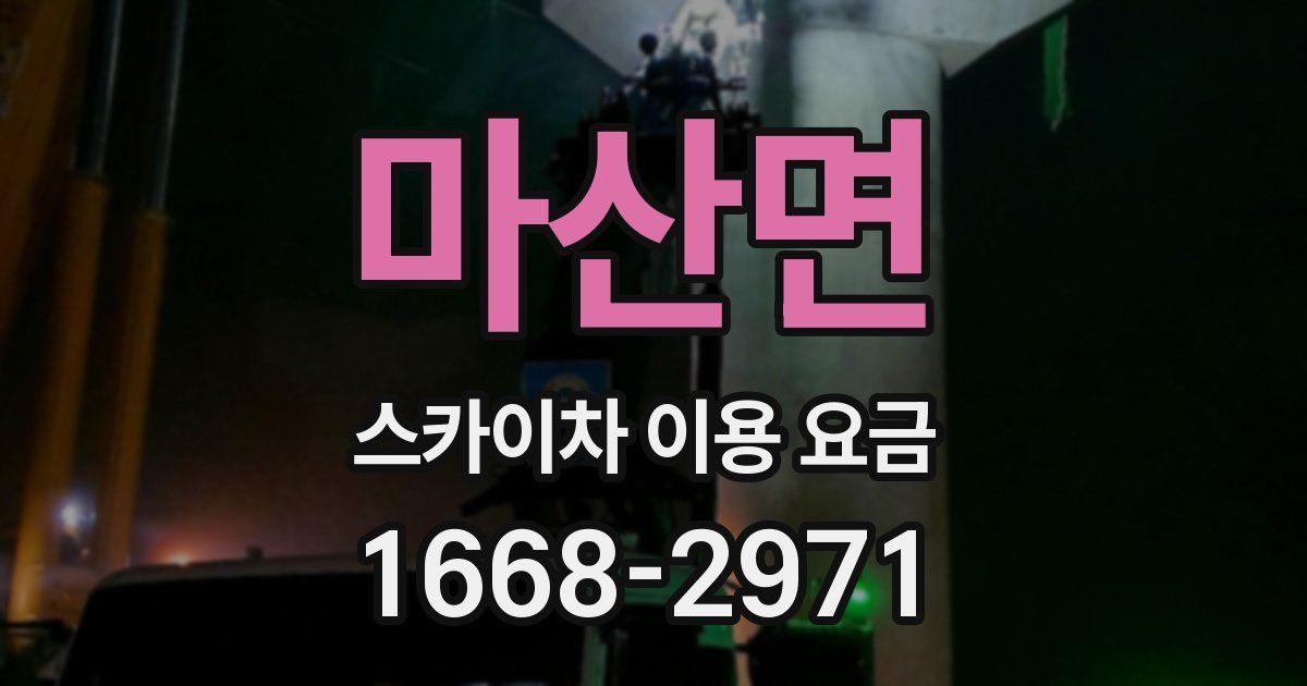 마산면 스카이차 이용 요금