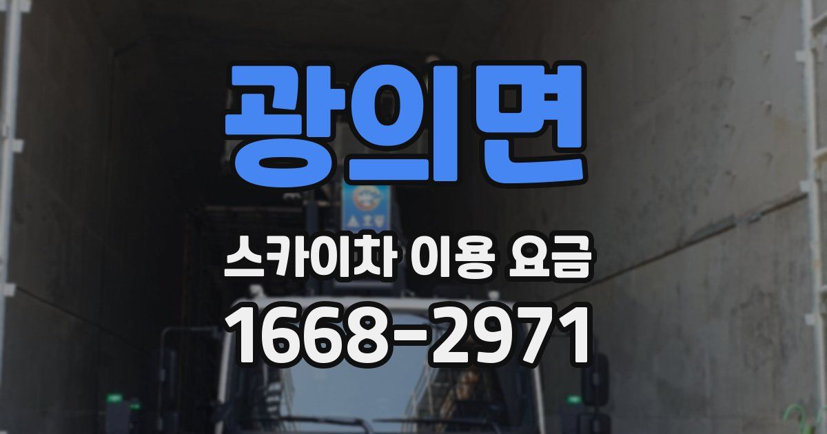 광의면 스카이차 이용 요금