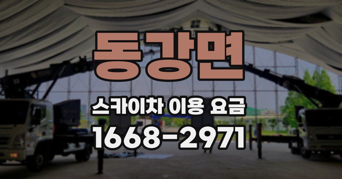 동강면 스카이차 이용 요금