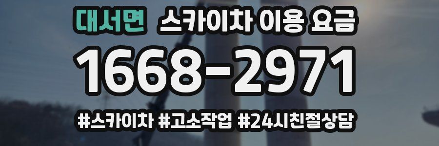 대서면 스카이차 이용 요금