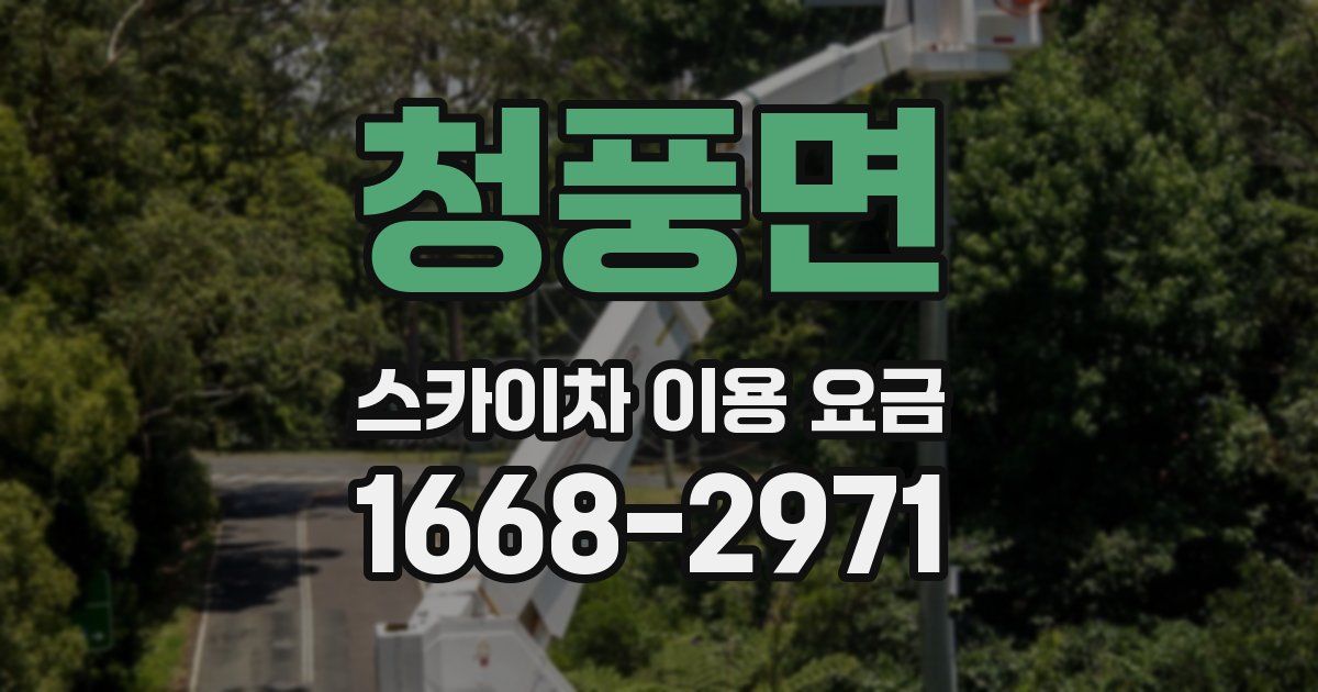 청풍면 스카이차 이용 요금