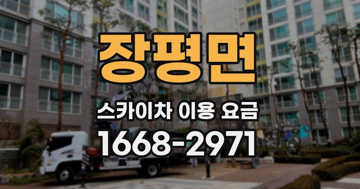 장평면 스카이차 이용 요금