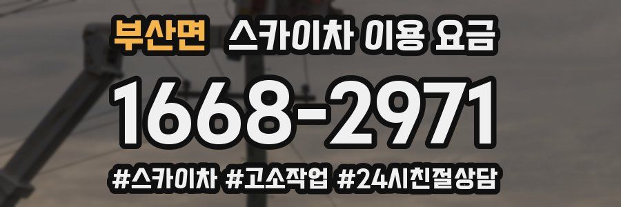 부산면 스카이차 이용 요금