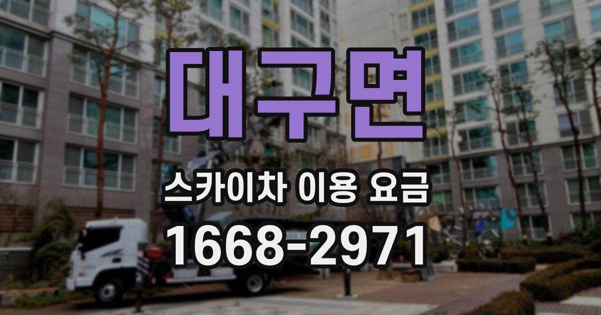 대구면 스카이차 이용 요금