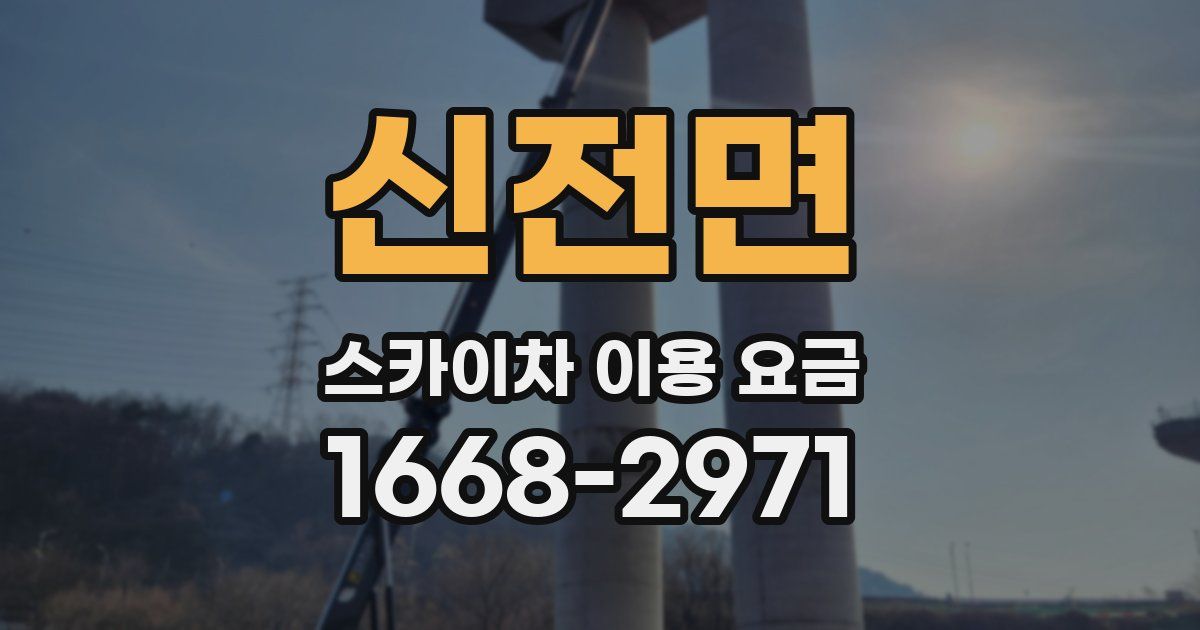 신전면 스카이차 이용 요금