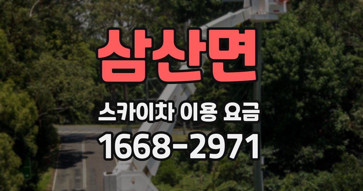 삼산면 스카이차 이용 요금