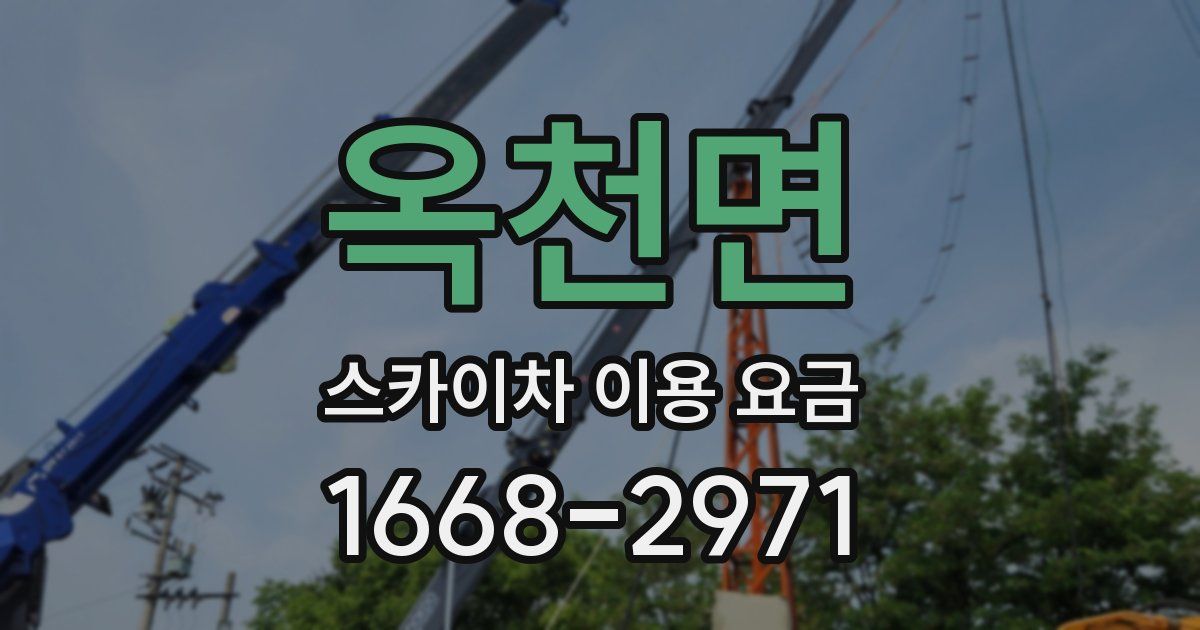 옥천면 스카이차 이용 요금