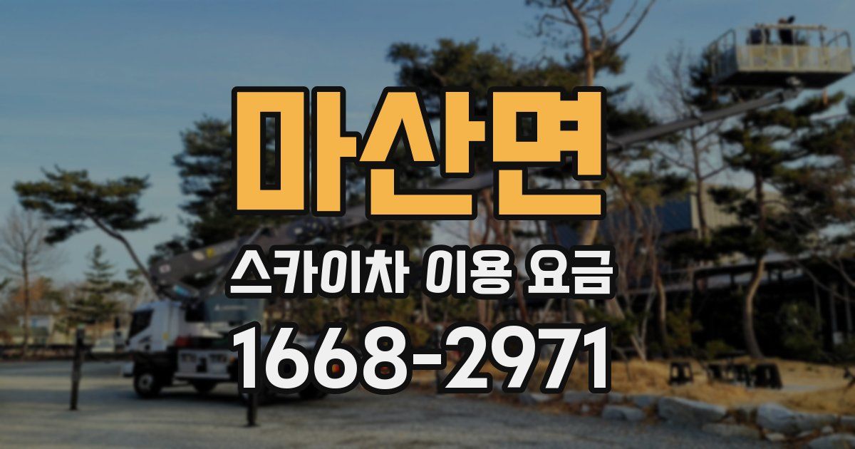 마산면 스카이차 이용 요금