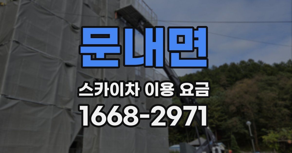 문내면 스카이차 이용 요금
