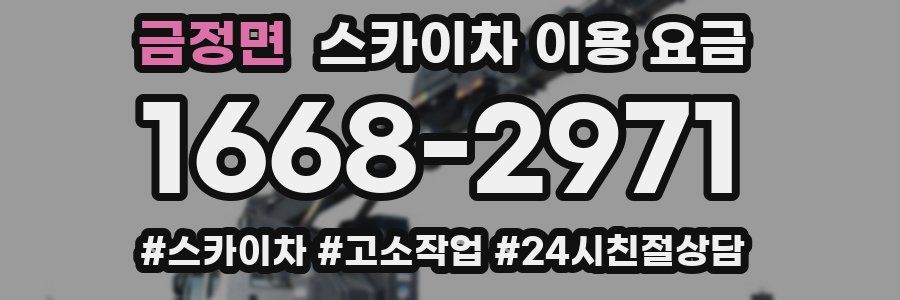 금정면 스카이차 이용 요금
