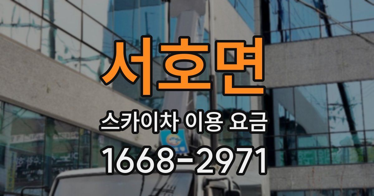 서호면 스카이차 이용 요금