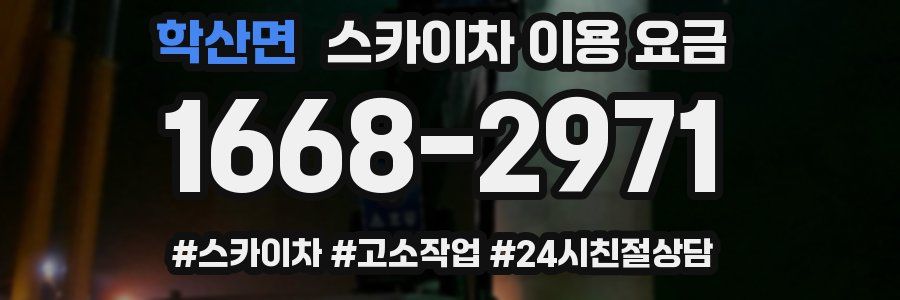 학산면 스카이차 이용 요금