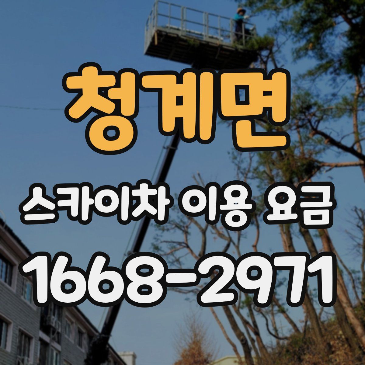 청계면 스카이차 이용 요금